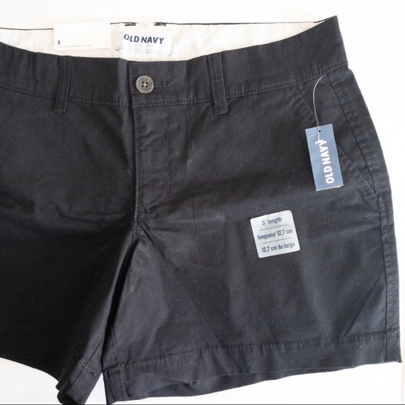 Old Navy Black Chino Shorts Size 4 NWT - Picture 2 of 3